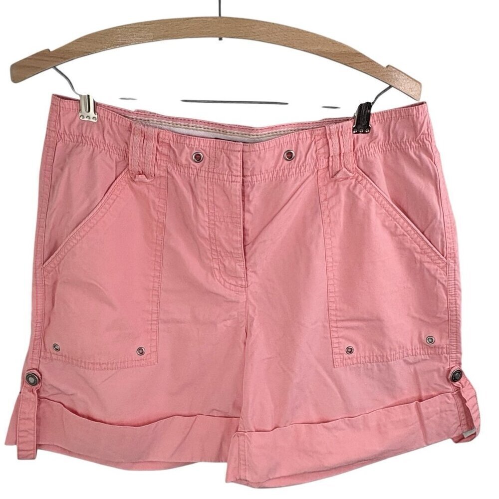 VTG Y2K Pink Cargo High-Rise Shorts Liz Claiborne Women’s 10 SUMMER BEACH CUTE